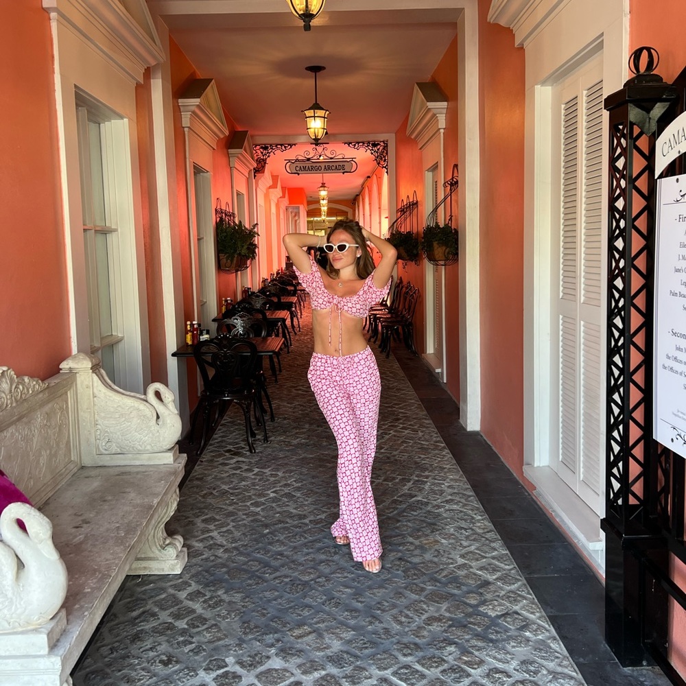 Motel rocks pants and crop top set
